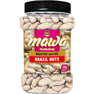 Roasted Salted Brazil Nuts 500g | Premium Brazilian Nuts from Mawa Nuts & Seeds Variety | No added Oil | No Preservatives | Plant Protein |